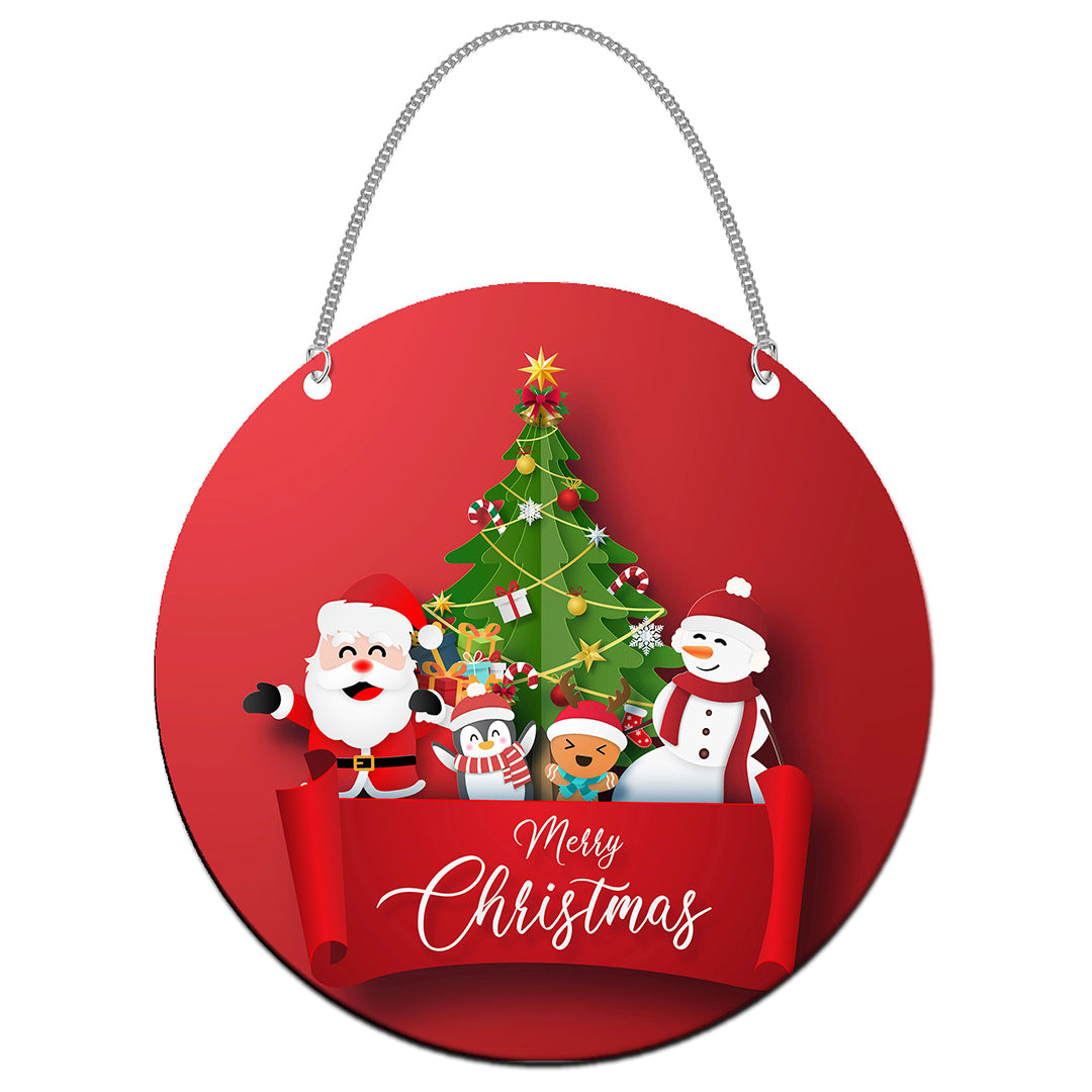 TrendoPrint Home Décor Merry Christmas Wall Hanging (10x10 inches)